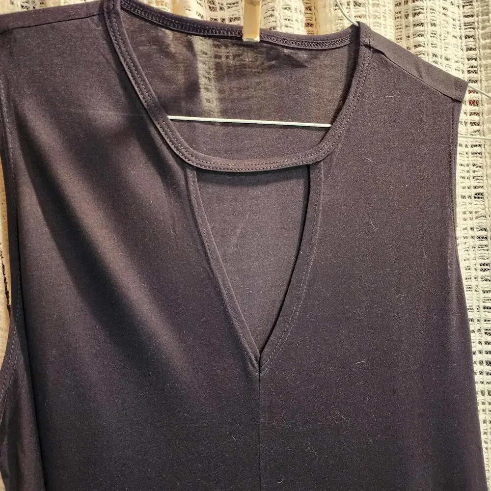 Lansston Women's Sleeveless Top with Tag - Elegant Black Design